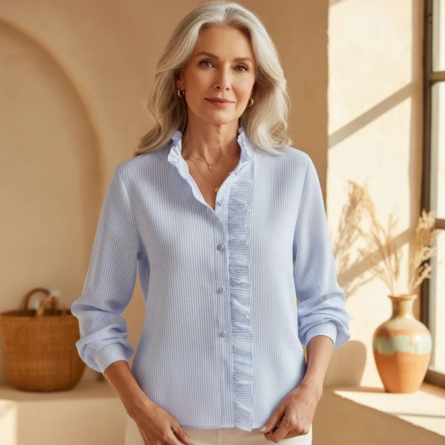 Marcelina - Elegant Polo Blouse