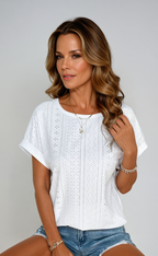 Orlena - Casual Eyelet Top